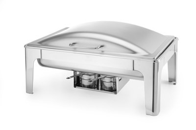CHAFING DISH GN1/1 18/10 SATINATED LID WITH BRAKE